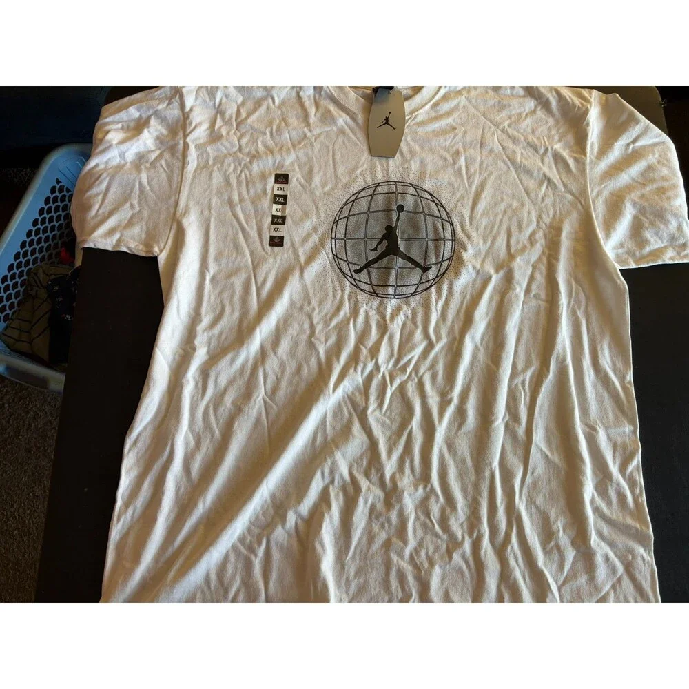 Mens Nike Jordan Air T-Shirt Short Sleeve White 2XL NWT Vintage 2001 RARE